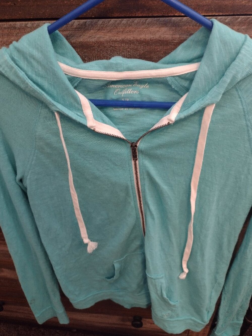 American Eagle Blue Full Zip Hoodie